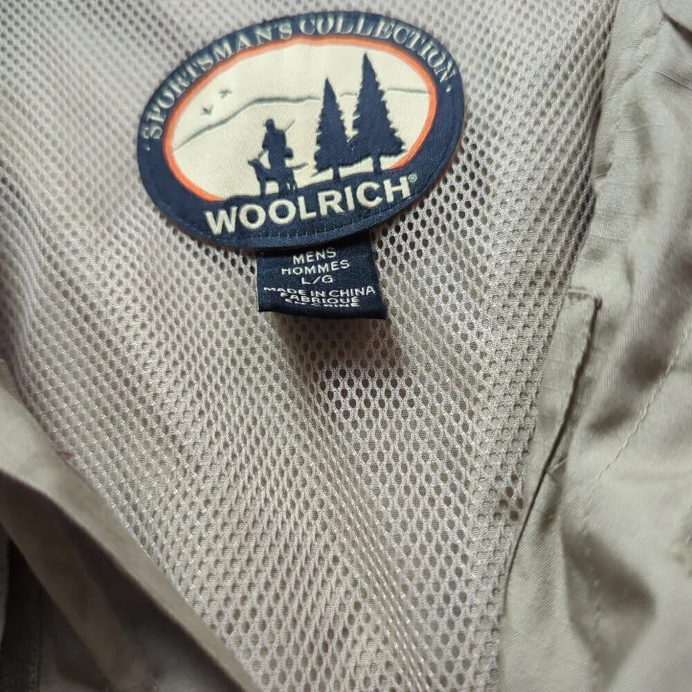 WOOLRICH Size L Men's Hunting Shooting Shirt Insulated Pads  Khaki Sportsman - Picture 13 of 13